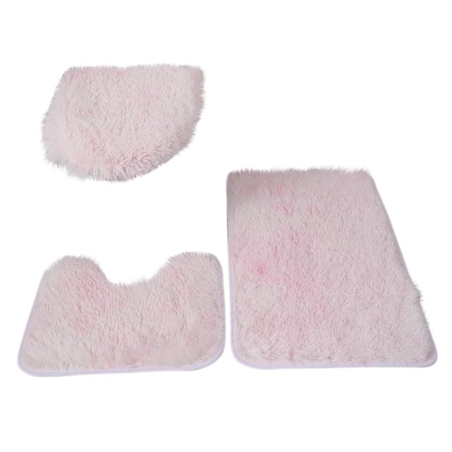 ¡Regalos de Navidad en liquidación! Juego de alfombras de baño SHENGXINY de 3 piezas en liquidación. Alfombra de felpa teñida con efecto tie-dye. Juego de tres piezas para inodoro de felpa.