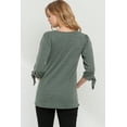 thumbnail image 3 of Boatneck 3/4 Tie Sleeve Maternity Knit Top, 3 of 3