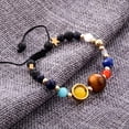 thumbnail image 5 of Universe Solar System Galaxy Eight Planets Stone Beads Braided Bracelet Gift, 5 of 9