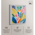 thumbnail image 2 of Foliage Flux II Canvas Print Tropical Wall Decor by Art Remedy, White Frame, 16 x 20, 2 of 6