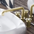 thumbnail image 4 of Avallon 8 in. Widespread, 2-Handle Wheel, Bathroom Faucet in Brushed Gold, 4 of 10
