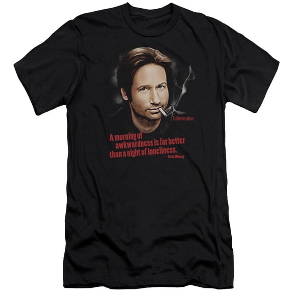 Californication Morning Night Premium Adult Slim Fit 30/1 T-Shirt Black