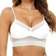 thumbnail image 4 of Lixiuxyad Womens Bras Comfortable Front Closure Women's Comfortable And Transparent Shoulder Strap Cordless Backless Spongeless With Convertible Shoulder Straps, 4 of 6