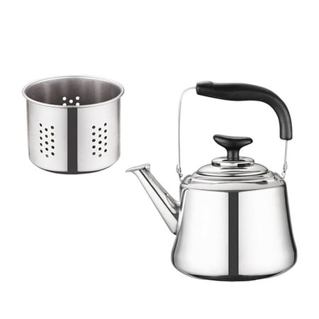 

Stainless Scalding Handle with Filter Hiking Teapot Tea Pot Whistling Kettle Water Kettle for Camping Hiking