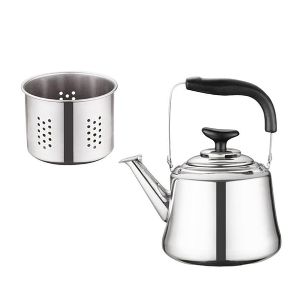 Hervidor de té de Gas de inducción eléctrica con mango antiescaldado para derrames de té, tetera, tetera, tetera de 1L, tetera para Picnic