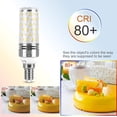 thumbnail image 3 of E14 LED Corn Bulbs, 4 Pack 12W E14 LED Bulbs Equivalent to 100W Halogen Bulbs, 6000K White, 1400LM, No Flicker, Non-Dimmable, 3 of 4