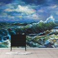 thumbnail image 3 of IDEA4WALL 4pcs Oil Painting Peel and Stick Wallpaper Removable Wall Murals Large Wall Stickers for Home Decoration, 66"x24", 3 of 5
