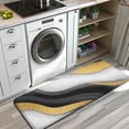 thumbnail image 3 of Black White Gold Wave Marble Pattern Kitchen Rug Mat,Kitchen Runner Rugs Non Skid Washable,Decorative Kitchen Floor Mats for Kitchen,Sink,Laundry,17"x47.2", 3 of 7
