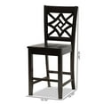 thumbnail image 6 of Bowery Hill Contemporary Dark Brown Finished Wood 2-Piece Counter Stool Set, 6 of 8