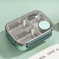 thumbnail image 3 of Boreal Craft Chemin de Table et Bento en Acier Inoxydable Tissé pour Adultes, Lunch Portable pour Adultes, Bento Étanche Empilable Grande Capacité avec Compartiments Divisés, 3 of 6