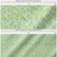 thumbnail image 2 of Soimoi Green Cotton Cambric Fabric Yellow Mustard Leaves Printed Craft Fabric by the Yard 42 Inch Wide, 2 of 7