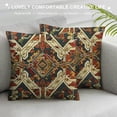thumbnail image 3 of Creowell Throw Pillow Covers Home Decor Pillow Cases Decorative Cushion Couch Sofa Pillowcases Turkey Kilim Ancient Antique 24x24in, 3 of 5