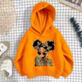 thumbnail image 3 of Kiijoy Toddler Girls Loose Graphic Hoodie Casual Pullover Sweatshirt, Orange, Sizes 3-4T, 3 of 3