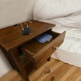 thumbnail image 2 of Casual Home 27"H;Wooden Nightstand with USB ports and One Drawer;Warm Brown, 2 of 17