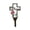 Black, variant on Fasiaou Garden Stake Graves Cemetery Decorations, Mom Metal Memorial Grave Markers, Cross Graveyard Commemorative Plaque for Mom , Rose Remembrance Sympathy Graveside Sign for Outdoor Yard
