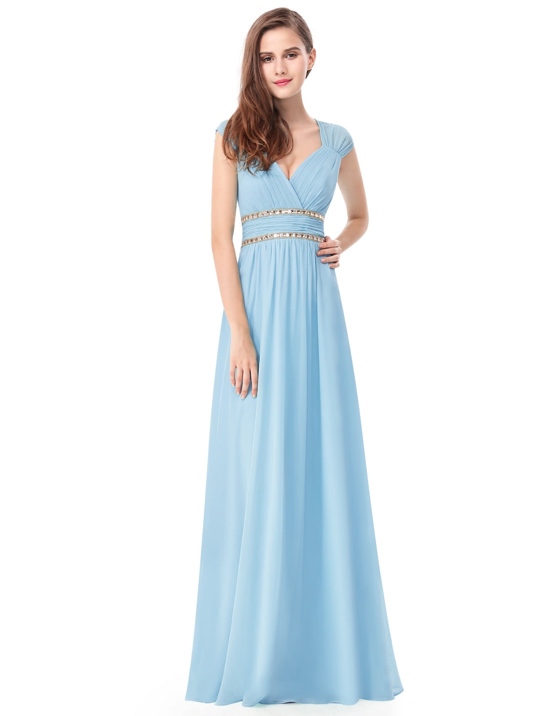 sleeveless grecian style evening dress