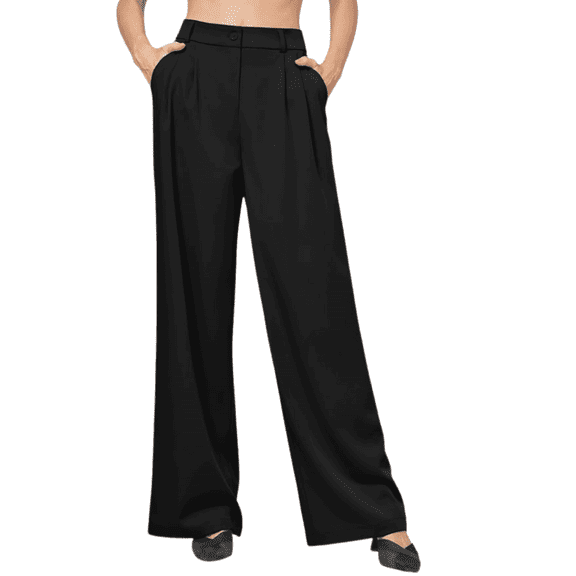 PPCHVOY Women's High Waisted Wide Leg Pants Office Casual Stretch Trousers Comfort Work Pants for Women S-2XL