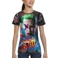 thumbnail image 4 of Harley Quinn Joker Film Youth Unisex T-Shirt Crewneck Short Sleeve Double-Sided Print Tee Shirts Top For Boys Girls Kid Teen X-Small, 4 of 6