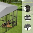 thumbnail image 6 of Large Dog Kennel Outdoor, Heavy Duty Outside Dog Kennel Pet Pens Dogs Run Enclosure with Anti-UV Waterproof Cover, Lockable Door for Medium to Small Dog, 6 of 7