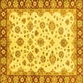 thumbnail image 1 of Ahgly Company Indoor Square Abstract Yellow Modern Area Rugs, 4' Square, 1 of 4