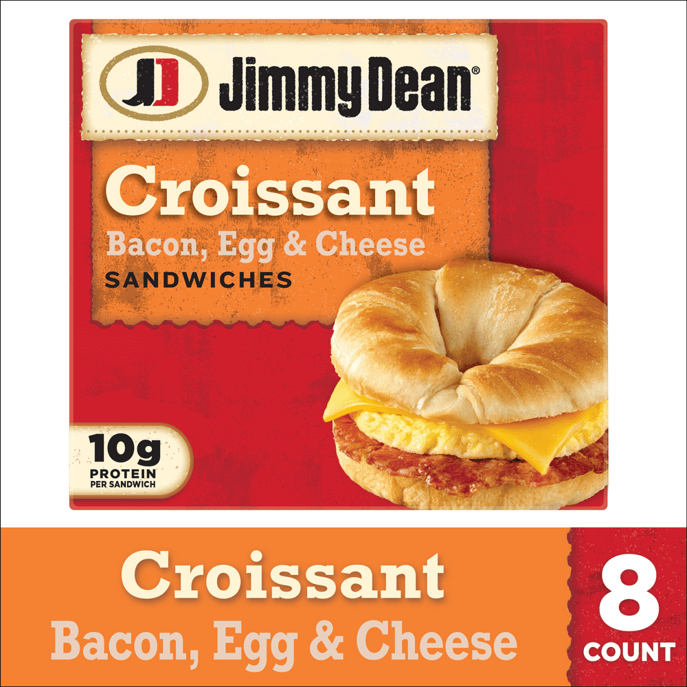 Jimmy Dean® Bacon, Egg & Cheese Croissant Sandwiches, 8 Count (Frozen