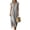 Gray, variant on Women's Ruffle Collar Dresses Sleeveless Maxi Dress with Pocket Breathable Casual Boho Summer Vacation Dress Olive Green S