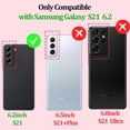 thumbnail image 3 of Compatible with Samsung Galaxy S21 Case with HD Screen Protector Shockproof Protection, Love Heart Plating Girly Women Cute Soft TPU Luxury Elegant Case for Galaxy S21 5G, Blue, 3 of 12