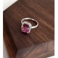 thumbnail image 4 of 2.50Ct Emerald Cut Simulated Pink Ruby Women's Ring 14K White Gold Plated, 4 of 4
