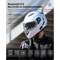 thumbnail image 2 of Casco de moto ILM 953 Bluetooth integrado modular rojo S, 2 of 8