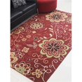 thumbnail image 1 of 5 x 8 ft. Hand Tufted Wool Area Rug, Floral Red, 1 of 1