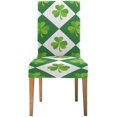 thumbnail image 2 of ABPHQTO Shamrock Clover - Funda protectora para silla elástica, funda para asiento para comedor, hotel, boda, fiesta, juego de 4, 2 of 4