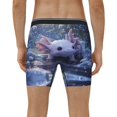 thumbnail image 2 of Men's Boxer Briefs, Enchanting Snowy Axolotl Soft and Breathable Mens Underwear Boxer Briefs With Widen Waist, 2 of 5