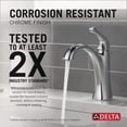 thumbnail image 2 of Delta Arvo Chrome Bathroom Faucet 1 Hole, Single Hole Bathroom Sink Faucet for Vanity, Push-Pop Drain Assembly, Chrome, 2 of 8