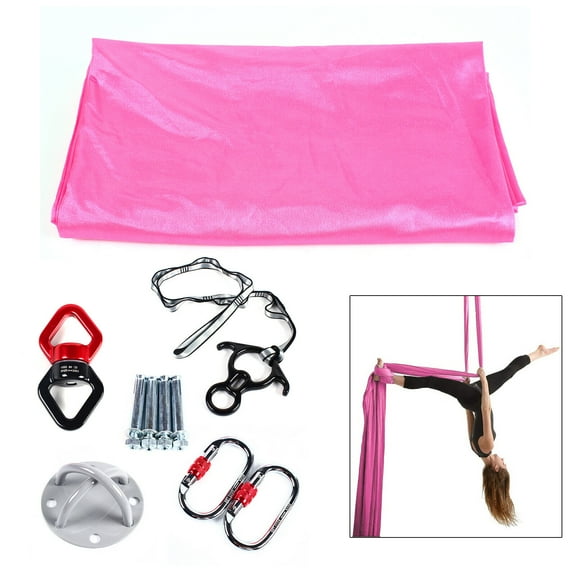 Aerial Silk Yoga Swing Hammock 3 Yard Trapeze Antigravity Pilates Kit 2.8m×2.8m