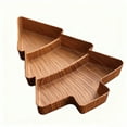 thumbnail image 2 of DAMAI Plastic Christmas Tree Shaped Serving Trays, Christmas Appetizer Platter, Charcuterie Board for Snacks Cheese Desserts Appetizers, Decorative Serving Dishes with Box(Brown), 2 of 9