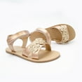 thumbnail image 3 of Quealent Little Kid Girls Sandal Size 13 Girls Sandals Children Flat Toe Sandals Flower Beach Shoes Little Girls Sandals Sandals for Outer Baby Slides Rose Gold 11, 3 of 5
