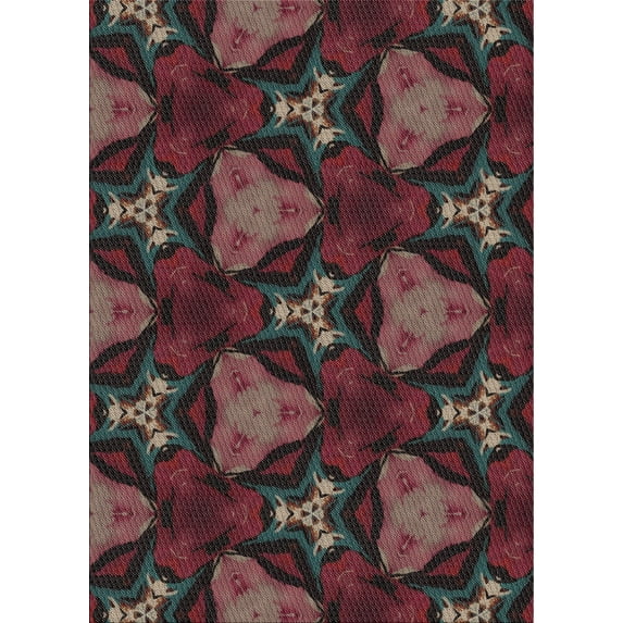 Ahgly Company Indoor Rectangle Patterned Mauve Taupe Purple Novelty Area Rugs, 8' x 10'