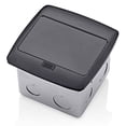 thumbnail image 2 of Leviton PFTR1-MB, Black Pop-Up Floor Box with 15 Amp, Tamper-Resistant Outlet, 2 of 2