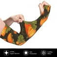 thumbnail image 3 of Gaeub Orange Pumpkin Autumn Maple Falling Leaves Cooling Sleeves for Unsex, Arm Sleeves, UV Sun Protection Sleeve to Cover with Silicone Anti-Slip, 3 of 8