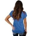 thumbnail image 6 of OSOLU Women T-Shirt Tshirts Tee Solid Color V-Neck T-Shirt Short Sleeve Tshirts Tee Loose Casual Tops Breathable Dailywear, 6 of 7