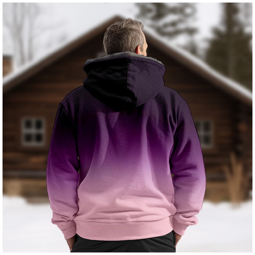 Sweat à Capuche Épais Doublé Polaire MANLUODANNI Homme - Chaud Pour Hiver