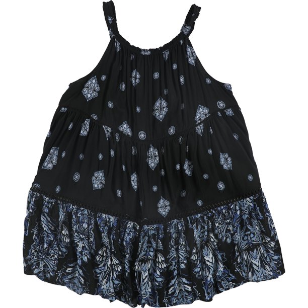 Vestido sin hombros Free People Talk to Me negro mediano