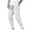 Blanc, variante sur Xuniizn Pantalons Cargo pour Hommes, Multi-Poches Taille Élastique Cordon de Serrage Couleur Unie Randonnée Escalade Course Pantalons, Doux Confortables Respirants Amples Décontractés