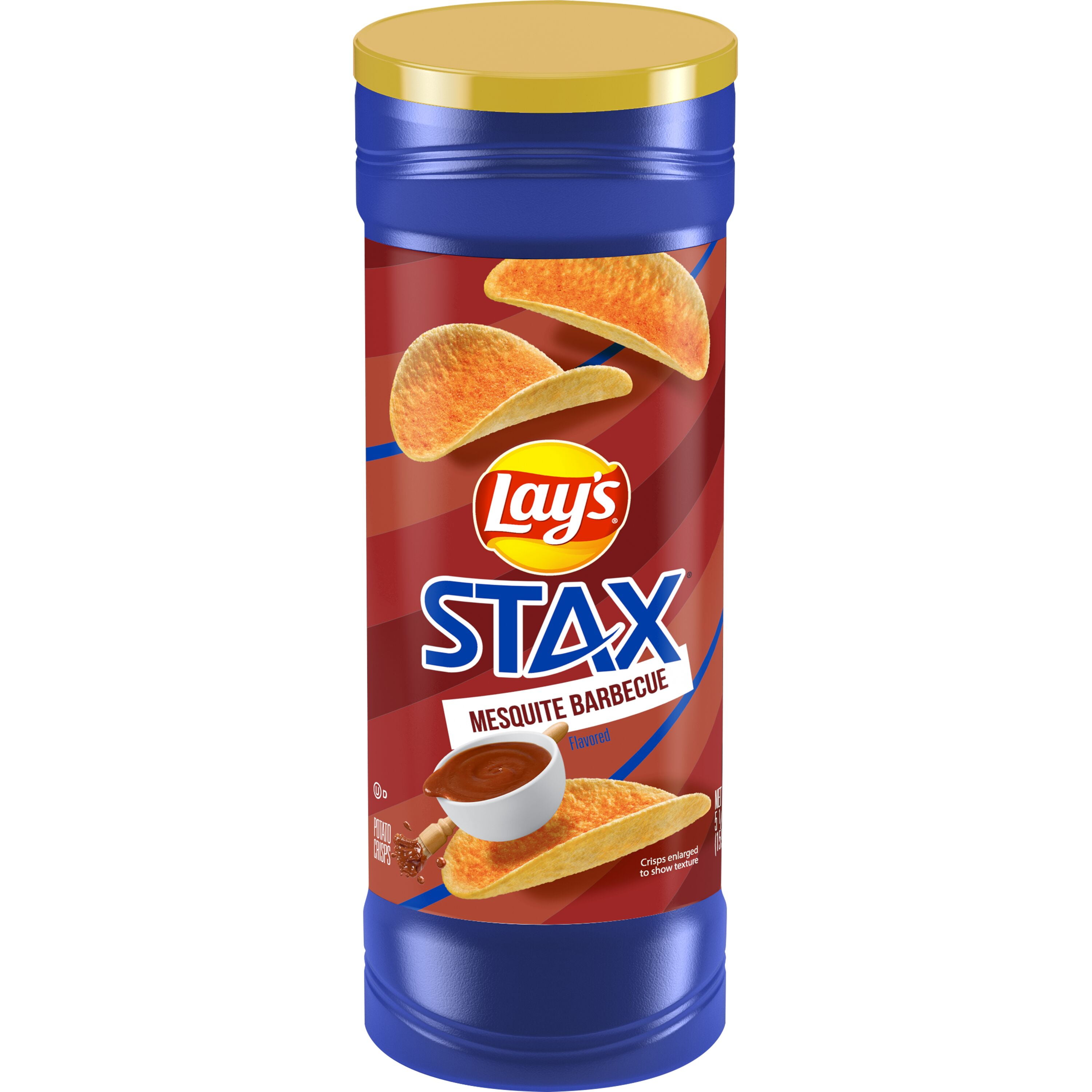 (17 pack) Lay's Stax Potato Crisps Mesquite Barbecue Flavored 5.5 Oz, Canister