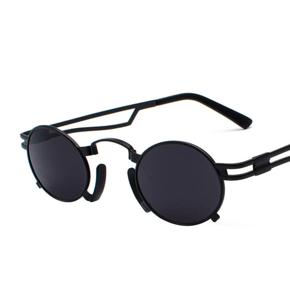 Oval Sunglasses Vintage Metal Frame Retro Sun Glasses UV400 Protection PC Lenses for Women and Men Classic Eyewear