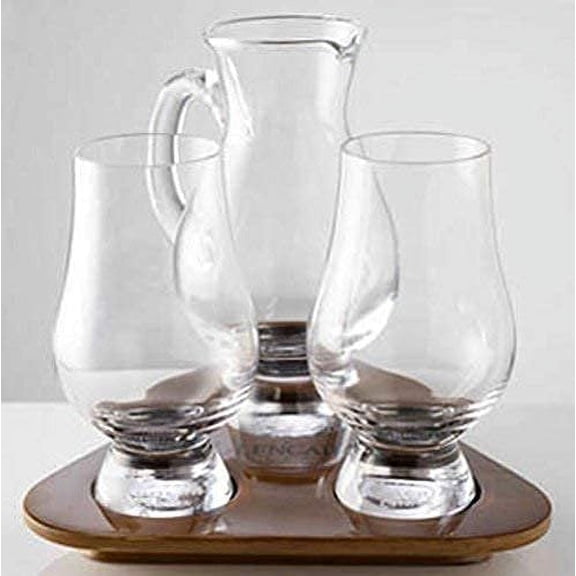 Glencairn Whisky Glass Tasting Set, 2 Glencairn Glasses, Water Jug and Tray