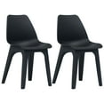 thumbnail image 5 of vidaXL Patio Chairs 2 Pcs Modern Dining Kitchen Chair for Outdoor Plastic, 5 of 16