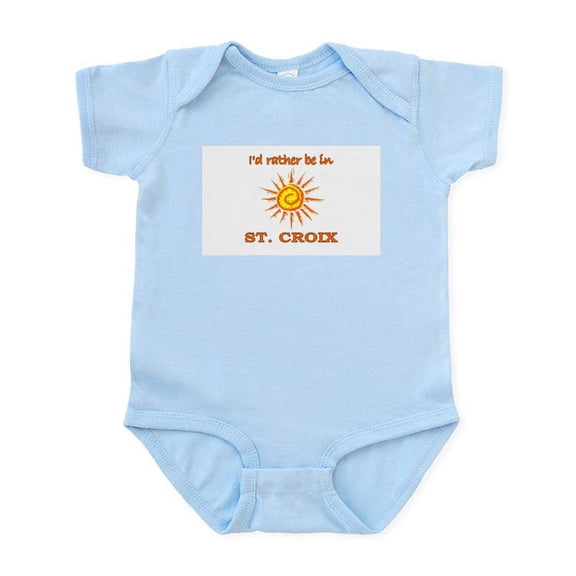 CafePress - I'd Rather Be In St. Croix, U Infant Bodysuit - Baby Light Bodysuit, Size Newborn - 24 Months
