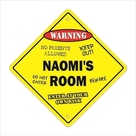 SignMission X-Naomis Room 12 x 12 in. Crossing Zone Xing Room Sign - Naomis