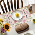 thumbnail image 4 of Easter Bunny Egg Pattern Linen Print Kitchen Dining Room Insulated Decorative Placemat（10）, 4 of 7